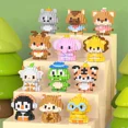 thumbnail image 4 of Bloques de construcción en miniatura de gatos kawaii, modelo 3D Neko, animal rinoceronte, cabra, minibloques de fruta, limón, aguacate, figuras de juguete para regalo de Navidad, 4 of 5