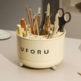 thumbnail image 4 of Gustave Makeup Brush Holder 360° Rotating Desk Spinning Organizer 21 Slots Desktop Storage, 4 of 9
