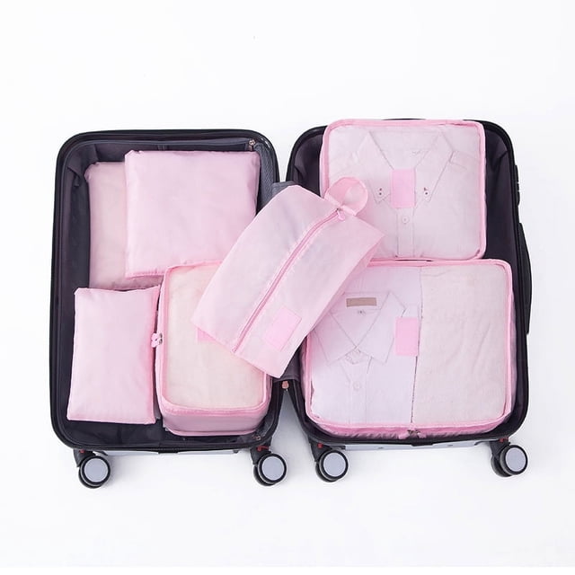 7 Juegos de Organizadores de Equipaje Cubos de Embalaje Impermeables Resistentes a la Suciedad Organizadores de Equipaje de Tela Oxford para Viajes ANGGREK Otros