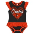 thumbnail image 2 of Newborn  Black Baltimore Orioles Fan Cheer Bodysuit, Bib & Bootie Set, 2 of 5
