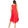 thumbnail image 2 of Sakkas Everyday Essentials Caftan Tank Dress / Cover Up - Red / Black - One Size, 2 of 5