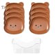 thumbnail image 1 of 8 Pcs/Set Dried Fruit Plates Cartoon Bear Head Serve Snacks No Odor Sturdy Biscuit Dried Fruit Plates Kitchen Supplies, 1 of 5