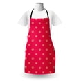 thumbnail image 3 of Hearts Apron, Pastel Heart Shaped Spots Valentine Gift Wrapping Pattern Dotty, Unisex Kitchen Bib with Adjustable Neck for Cooking Gardening, Adult Size, Dark Pink and Coral, by Ambesonne, 3 of 4