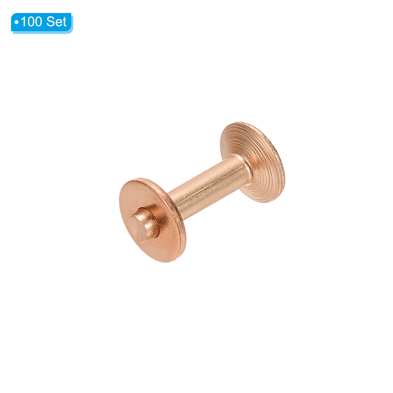 9x3.3x14mm Studs for Clothing, 100 Sets Spikes for Clothes Studs and Spikes Leather Rivets Burrs Copper Fastener Metal Screw Posts for Leather Jacket Crafting Crafts Fabric