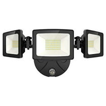 Onforu 50W LED Dusk to Dawn Security Lights, 5000LM Exterior Flood Lights, IP65 Waterproof Outdoor 3 Adjustable Heads Security Lights Fixture, 5000K Daylight White Floodlights for Garage, Pa