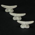 thumbnail image 2 of Zeckos White Cast Iron Nautical Boat Cleat Drawer Pulls Set of 6, 2 of 7