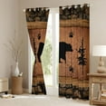 thumbnail image 3 of Feelyou Wildlife Bear Curtains Pack of 2 (42x84 Each), Brown Cabin Curtains Blackout, 3 of 6