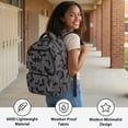 thumbnail image 4 of Jeiento Bat Web Black Bow Kids Backpack 17 Inch Halloween School Backpack for Girls for Grades 3-6 Ages 9-12, Breathable Elementary School Bag with Padded Tablet Sleeve & Multi-Pockets, 4 of 8