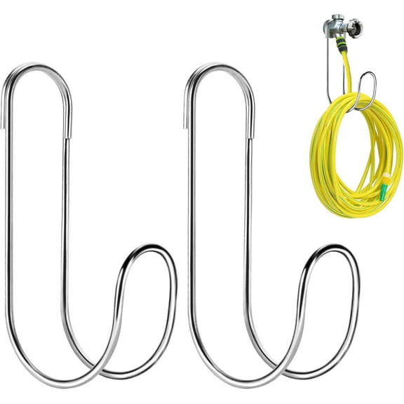 2 Pcs Flexible Garden Hose Storage Hook-Stainless Steel Water Hose Hanger Support Up to 44lbs-Hanging Stainless Hose Holder for Indoor Outdoor Home Garden Water Hose Storage