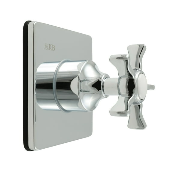 Kingston Brass KS3041NX Hamilton Single-Handle Three-Way Diverter Valve with Square Trim Kit, Polished Chrome