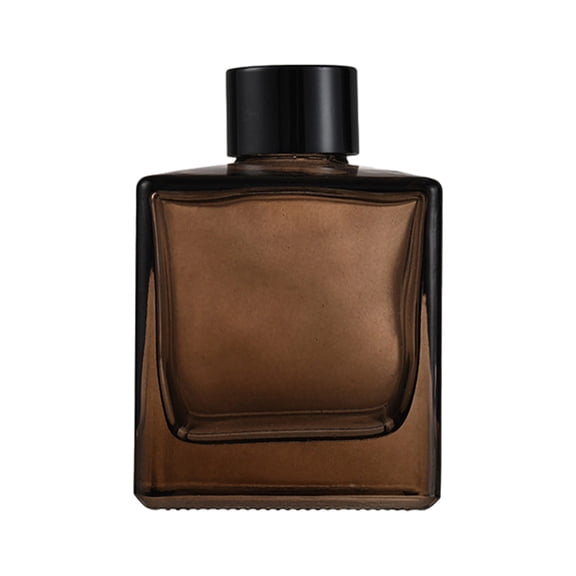 Difusores de caña de fragancia Bewildely vidrio cuadrado 200ml castaño oscuro