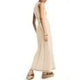 thumbnail image 3 of Women's Summer Sleeveless Extra Contrast Stitch Ribbed Knit Long Dresses, 3 of 6
