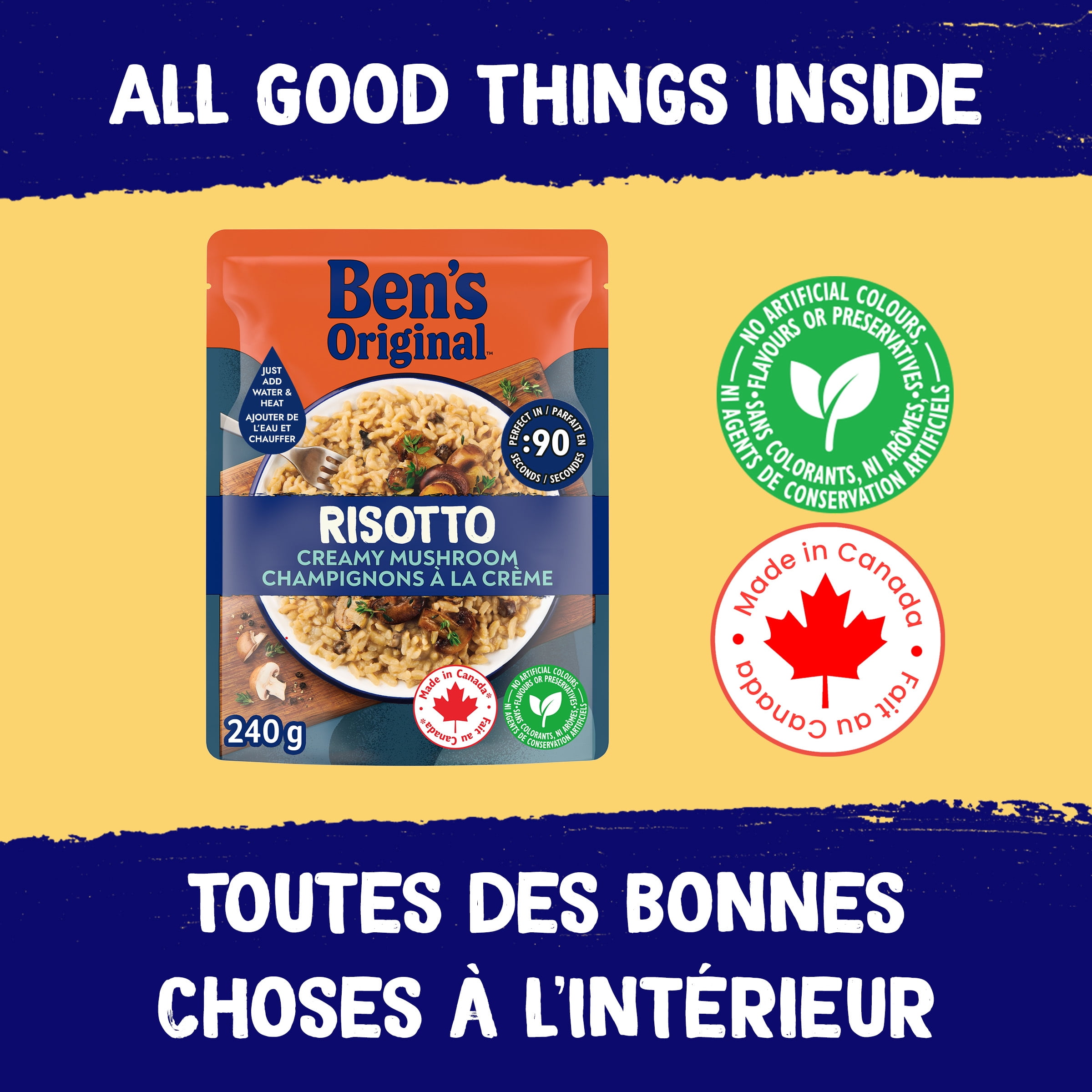 BEN'S ORIGINAL Risotto Roasted Garlic & Herb Flavour, 240g Pouch, Ben's Original Mushroom Risotto