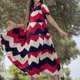 thumbnail image 5 of Puntoco Vestido Holgado Con Cuello Redondo Y Manga Corta Con Botones Para Mujer, Falda Larga, Color Rojo, Xxl,Regalos Para Mujer Joven, 5 of 9