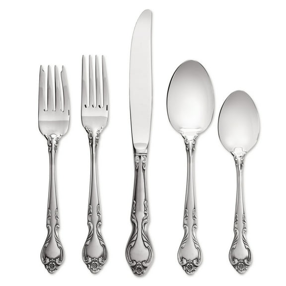 Lyon Queens Fancy 18/8 Stainless Steel 5pc. Place Setting (Service for One)