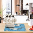 thumbnail image 2 of Qxltty Cute Otter Pattern Leather Drying Mat for Kitchen Countertops Coffee Mats Hide Stain Quickly Absorbs Water Tableware Decor, 2 of 6