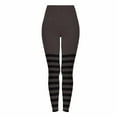 thumbnail image 6 of Soft Leggings for Women New Women's Funny Striped Halloween Tights Ankle Length Leggings High Waisted Stretchy Cute Graphic Yoga Pants Bronze S, 6 of 8