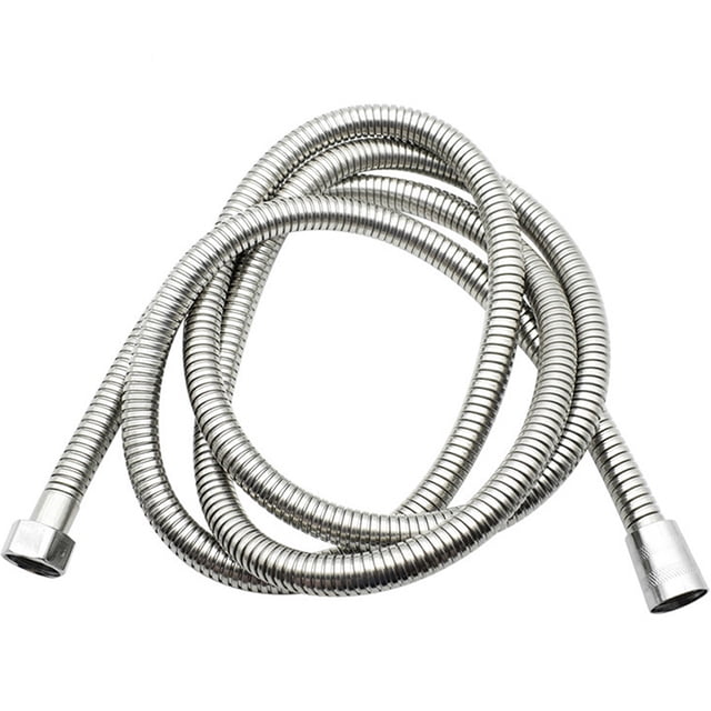 Apuakthei Manguera de ducha de mano con tubo enchapado extra largo con fijación de tuerca de latón macizo