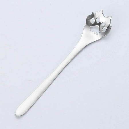 

Mittory Creative Cute Cartoon 304 Stainless Steel Coffee Spoon Stirring Tea Spoon Mug Spoon Cat Claw Dog Claw Cup Hollowed Out