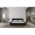 thumbnail image 4 of Greatime B1070 Contemporary Upholstered Platform Bed, King, Dark Brown, 4 of 4