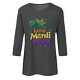 thumbnail image 3 of T-shirt Décontracté Ample à Imprimé Tauxra pour Femmes, Blouse à Manches 3/4 et Col Rond, Haut Mode Confortable en Polyester et Spandex pour Usage Quotidien, 3 of 5