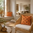 thumbnail image 6 of Halloween Pillow Covers, 18x18 inch Spooky Pumpkin Pattern Soft Plush Faux Couch Cushion Covers for Home Patio Porch Sofa Chair Thanksgiving Holiday Autumn Farmhouse Decorations, 6 of 8