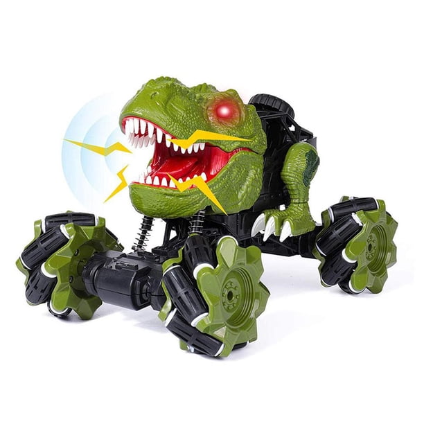 Monster Trucks Para Niños, Coche De Dinosaurio Con Control Remoto Con Música Y Luces, Rotación De 360 °, Coche Rc, Juguetes Para Niños, Regalo De Cumpleaños 1:18 Serendint EL018198-01