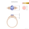 thumbnail image 4 of ANGARA Natural Vintage Style Oval 1.25 ct Tanzanite Ring with Diamonds in 14K Rose Gold for Women (Size-8x6mm) | December Birthstone, Anniversary, Jewelry Gift for Women | Natural Tanzanite Ring, 4 of 9