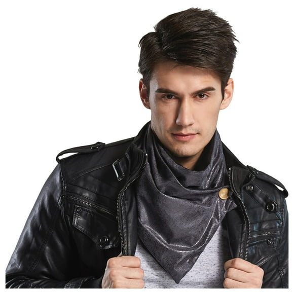 Men Women Silk Western Neckerchief Large Cowboy Wild Rag Scarf Leather Unisex Scarf Double Layered Retro Casual Scarf For Warmth Trendy For Daily