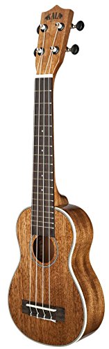 Kala KA-SLNG Mahogany Soprano Long Neck Ukulele Bundle with Hard Case, Tuner, and Polishing Cloth