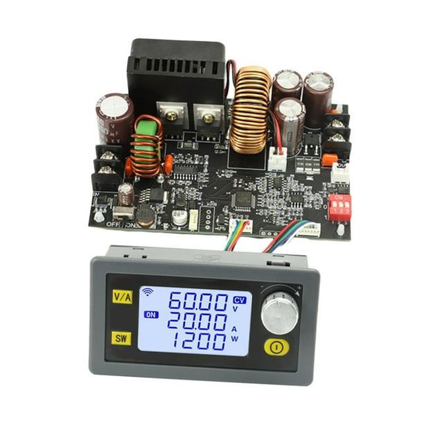 Regulador de voltaje, voltímetro convertidor de voltaje reductor, módulo de fuente de alimentación estabilizada 20A 1200W