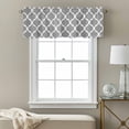 thumbnail image 3 of Grey Morocco Kitchen Curtain Valances for Windows Farmhouse Short Curtains, Modern Moroccan Geometric Abstract Art Rod Pocket Valance Curtain for Bedroom Cafe Living Room 42"x18", 3 of 8