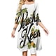 thumbnail image 1 of Peachy Keen: vestido elegante dulce de menta para mujer, vestido coreano kawaii con cuello cuadrado, tipo de fuente, gráfico, refrán, melocotones, fruta, comida, 1 of 6
