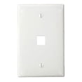 thumbnail image 2 of Leviton 41091-1WN QuickPort Midsize Wallplate, Single Gang, 1-Port, White, 2 of 2