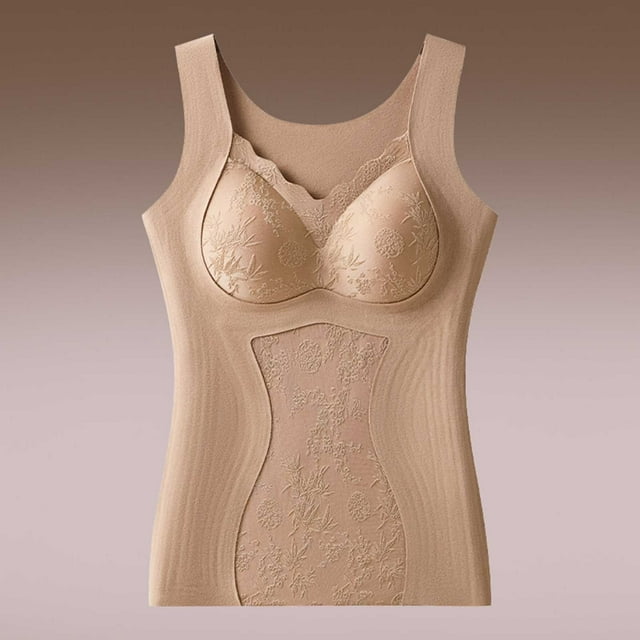 Ropa interior térmica para mujer, sujetador sin espalda de encaje de color cálido de invierno con almohadillas extraíbles, ropa interior integrada con forro polar, capa base, ropa interior cálida, suj