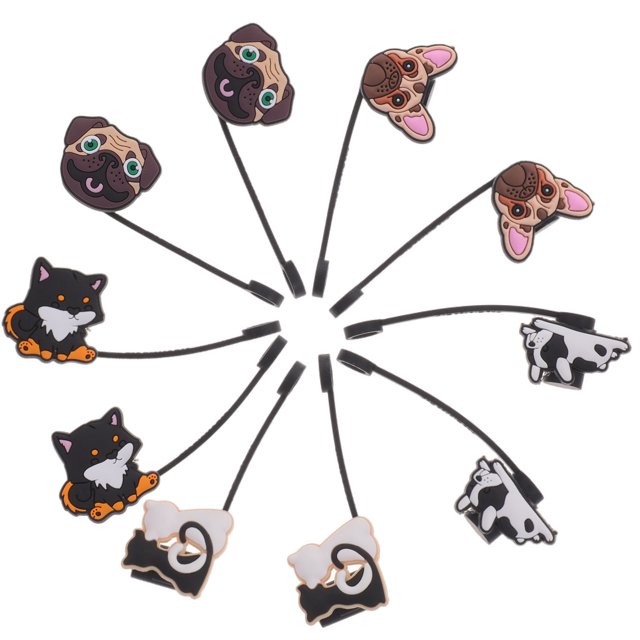 BEADCEST 10Ud Tapas Decorativas Para Pajillas De Silicona Seguras Y Duraderas Para Fiesta Y Picnic