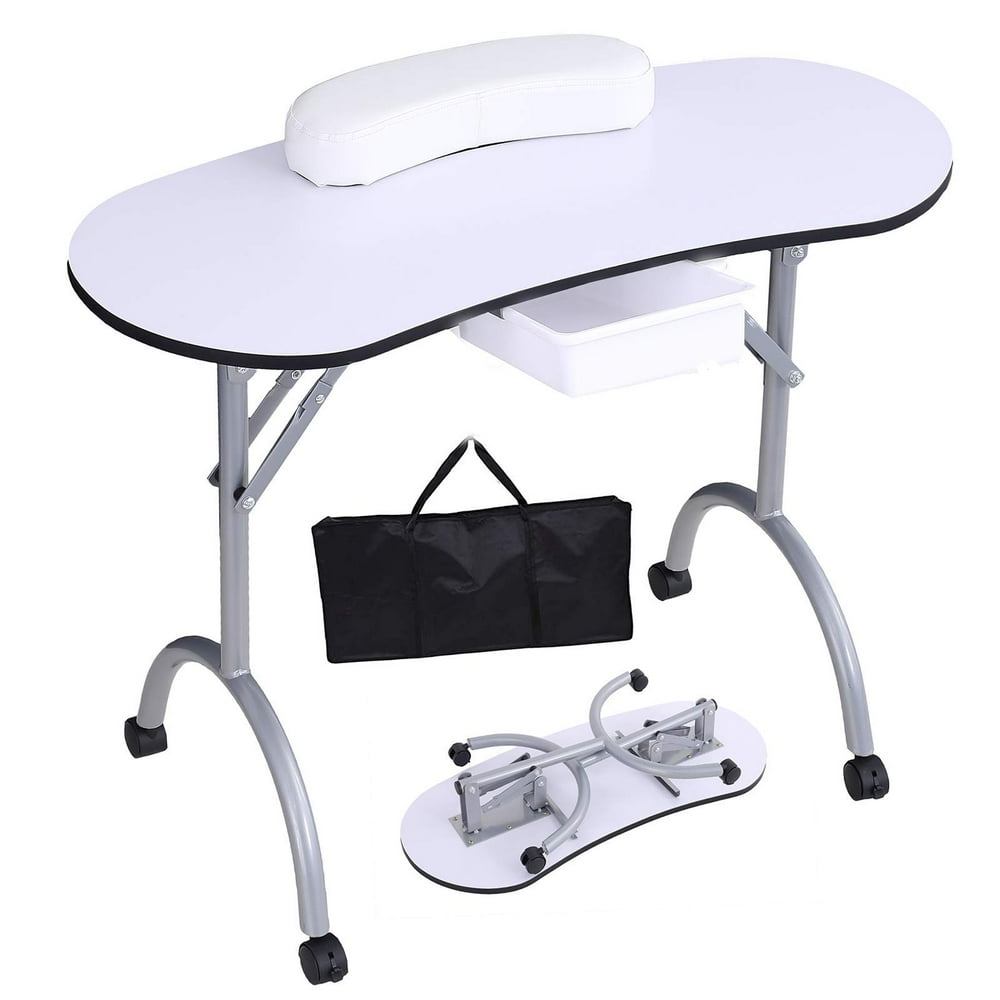 Manicure Nail Table SUNCOO Nail Station Portable Manicure Desk