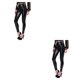 thumbnail image 4 of Leggings de cuero Sonducket para mujer espesar cálido estiramiento Push Up adelgazantes Negro XXXL, 4 of 6