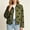 Green, variant on IUYRTFE Women's Polka Dot Zip Up Jacket with Lapel Collar and Pockets Casual Lightweight Cropped Outerwear