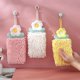 thumbnail image 1 of Juego de 3 toallas colgantes con forma de flor, absorbentes, de secado rápido, gruesas, de doble capa, bonitas toallas de mano para regalo, 1 of 5