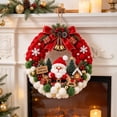 thumbnail image 6 of Ywbawe 25cm DIY Christmas Wreath Craft Kit for Adults Pom Pom Ornament Set for Front Door Xmas Decoration, 1 Set, 6 of 7