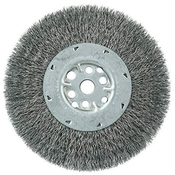 Weiler 01511 7" Maximum Density Crimped Wire Wheel.014" Steel Fill, 5/8"-1/2" Arbor Hole, Made in The USA