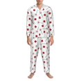 thumbnail image 3 of Fotbe Ladybug With Dandelion Pijama de Hombre con Estampado de Manga Larga, Conjunto de 2 Piezas, Ropa de Dormir Suave y Cómoda con Bolsillos-Medium, 3 of 7
