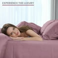 thumbnail image 6 of Lux Decor Collection Twin XL Bed Sheets - Brushed Microfiber 3 Piece Bed Sheets Set upto 16 inches Deep Pocket, Pink, 6 of 8