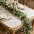 thumbnail image 4 of With White Roses A Faux Rose And Greenery And Vine Suitable For Wedding And Home Party Runner ., 4 of 5