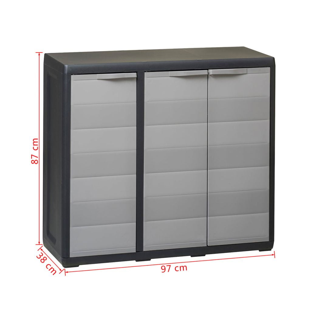 Lowestbest Garden Storage Cabinet, Outdoor Large Lockable Storage Cabinet Storage with 2 Shelves Lowestbest Garden Storage Cabinet, Outdoor Large Lockable Storage Cabinet Storage with 2 Shelves
