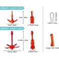 thumbnail image 3 of BeGrit Red Galvanized Carbon Steel Grapnel Kayak Anchor 3.5 lb, 3 of 8