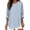 Blue, variant on YVNAURA Women's Cotton Linen Striped Top Retro Blouse Loose Long Sleeve Crew Neck Vintage Tee Breathable Lightweight Casual Summer Beach Tunic 2026, Blue,L