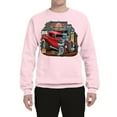 thumbnail image 2 of Wild Bobby, Vintage Hot Rod Old Garage Cars and Trucks Unisex Crewneck Graphic Sweatshirt, Light Pink, 3XL, 2 of 3