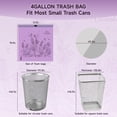 thumbnail image 7 of Lavender Scented Small Garbage Bags Trash 4 Gallon Drawstring For Bathroom Office Bedroom Car Suitable 2-4 Can Colorful Print Purple 50 Counts, 7 of 7